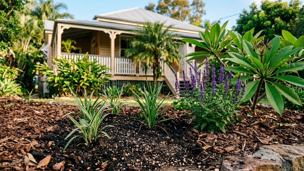 Freshly prepared garden bed ready for spring growth